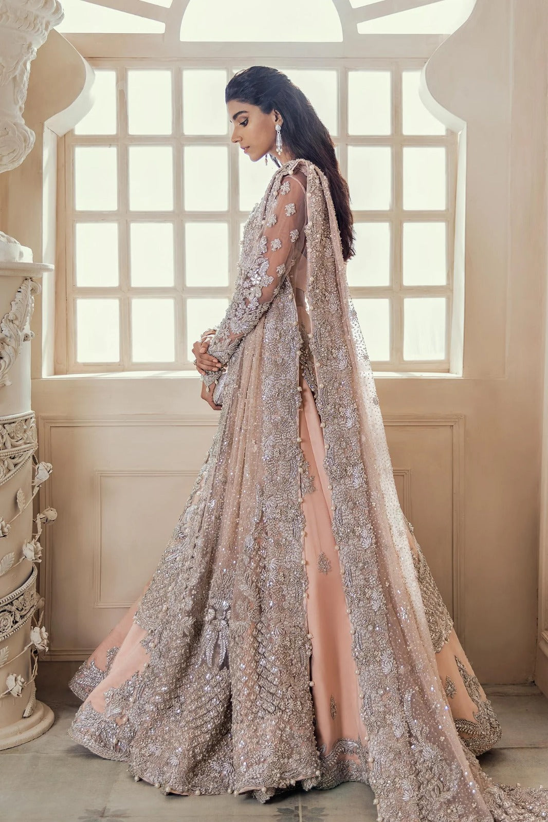 Womens Embroidered WOMEN'S FASHION WOMEN'S CLOTHING Women Weeding Collection Wedding Formals Wedding Collection 2023 Wedding Collection stitched Wedding Wear stitched Fabrics stitched stitching-7500 Pure Organza Premium Embroidered Collection Pink Party Wear Pakistani Designer Dress organza-product Organza Collection Organza non-discounted New Arrivals new Maria.B Womens Wear