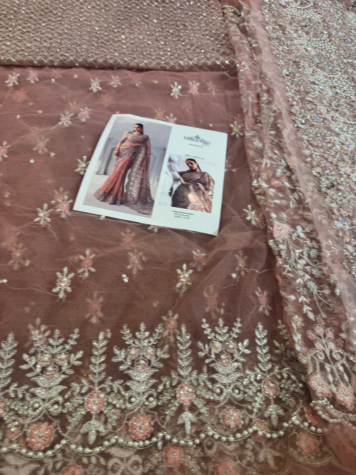 Coture pink saree