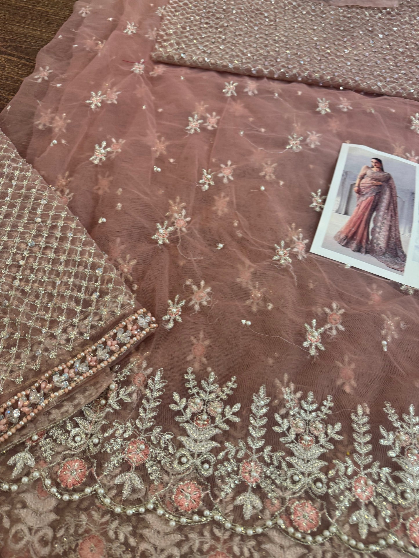 Coture pink saree