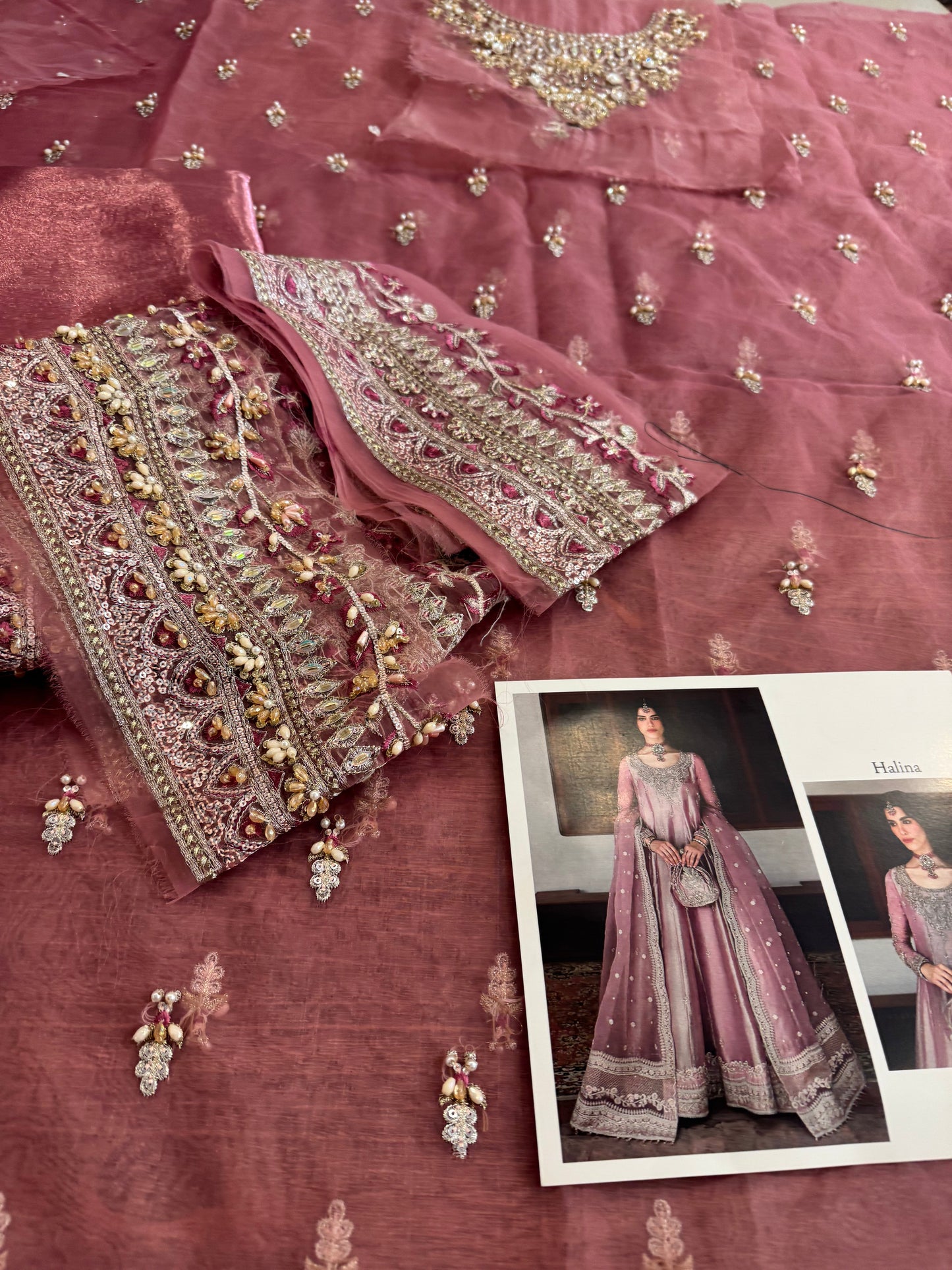 Faiza saqlain pink wedding edition