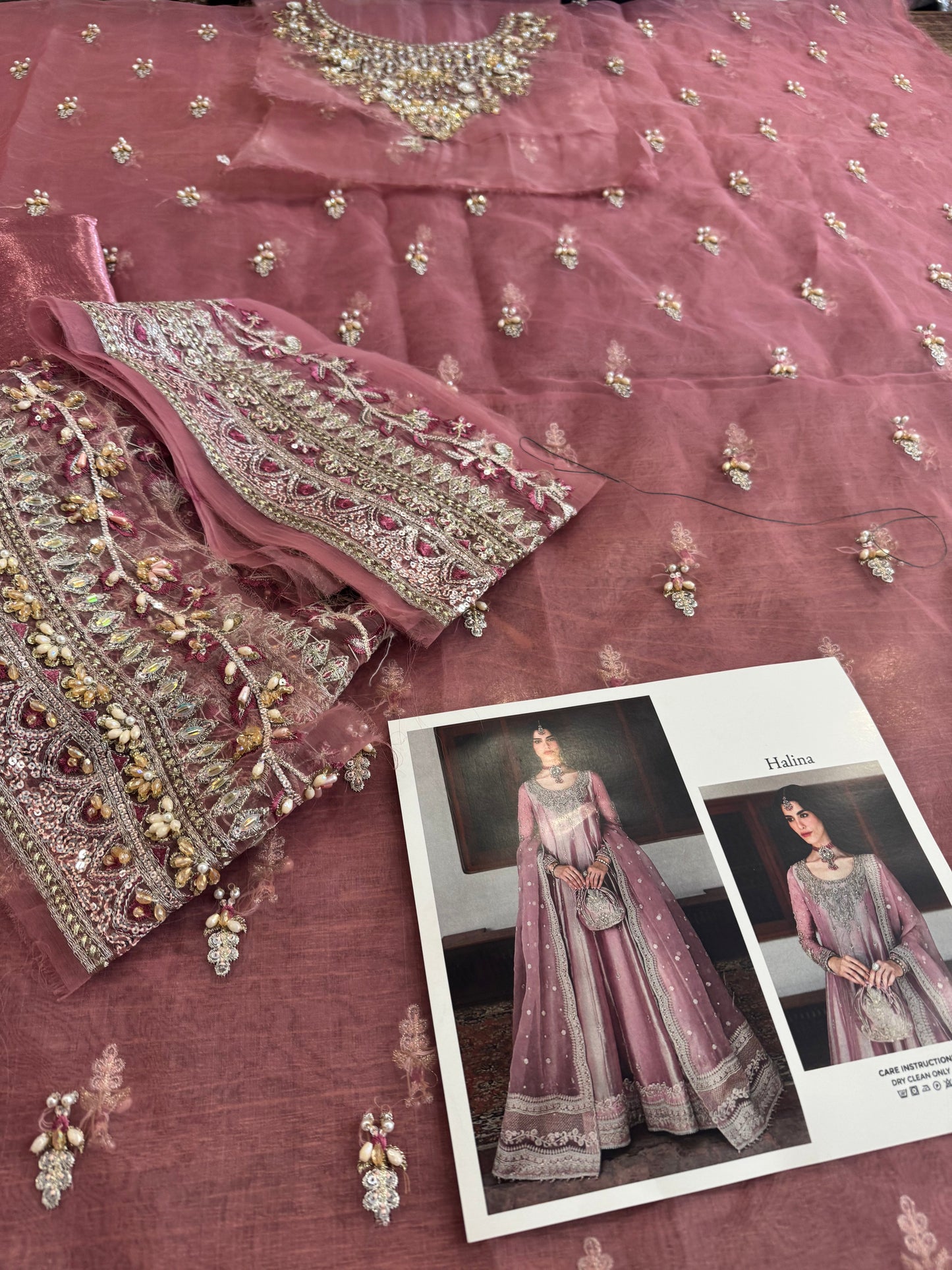Faiza saqlain pink wedding edition