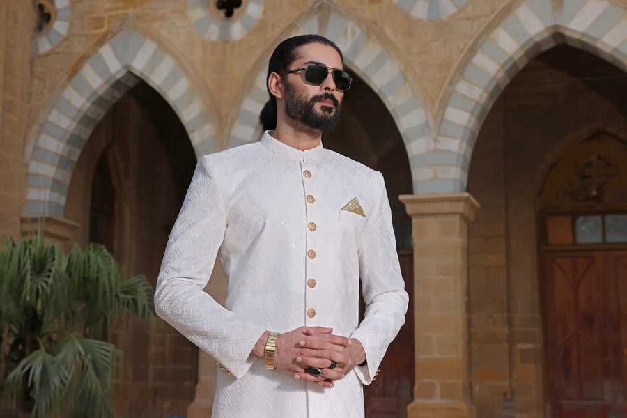 Sherwani with inner and shawl