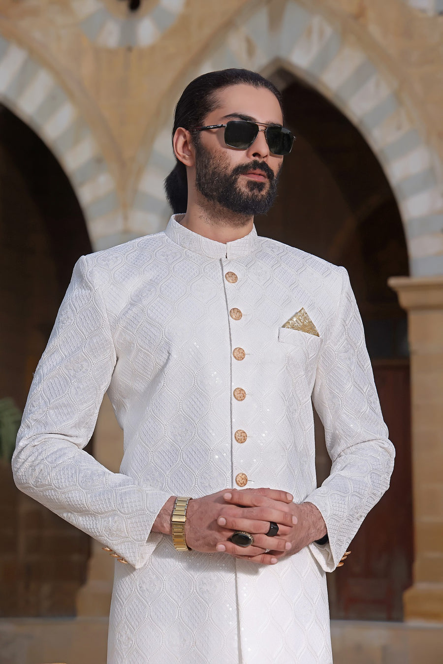 Sherwani with inner and shawl