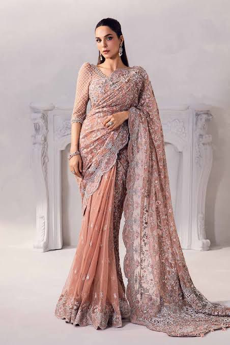 Coture pink saree