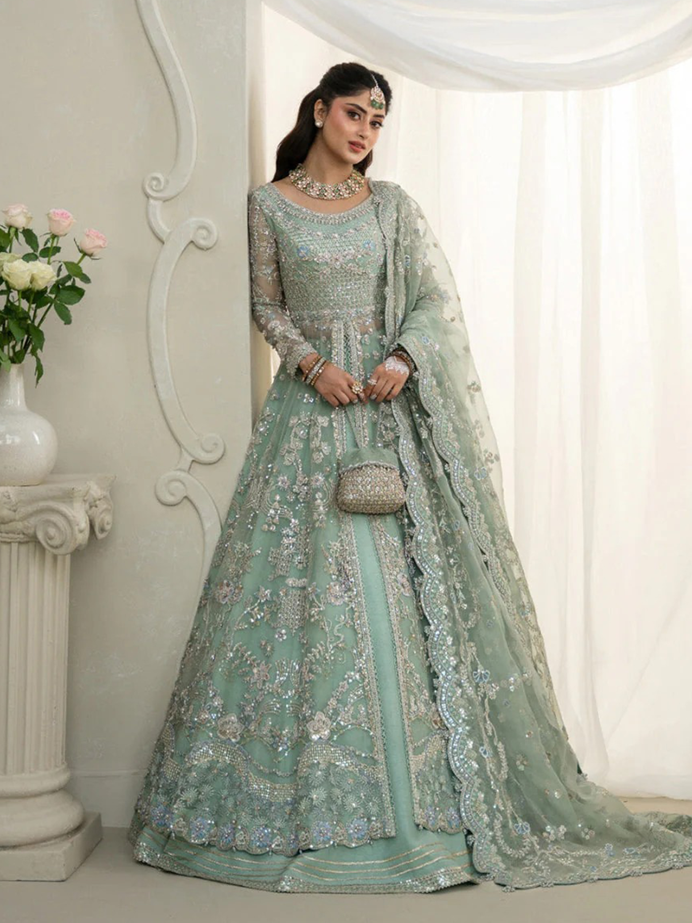 Womens Embroidered WOMEN'S FASHION WOMEN'S CLOTHING Women Weeding Collection Wedding Formals Wedding Collection 2023 Wedding Collection stitched Wedding Wear stitched Fabrics stitched stitching-7500 