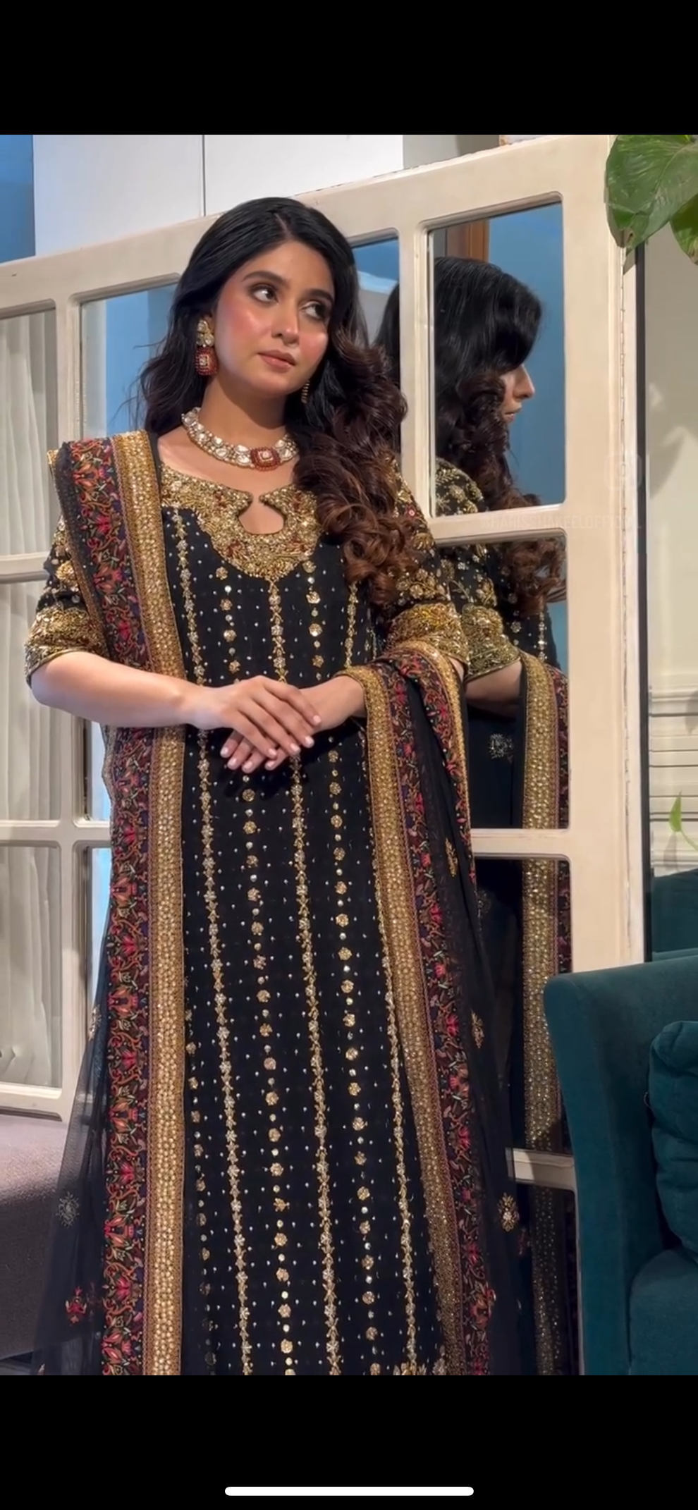 HS black chiffon