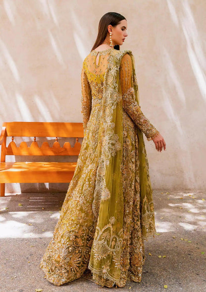 Mustard Yellow -2 Elegant Pakistani Embroidered Wedding Stitched Dresses Collection 00W