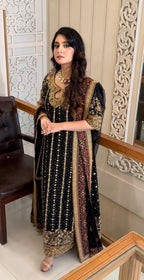 HS black chiffon