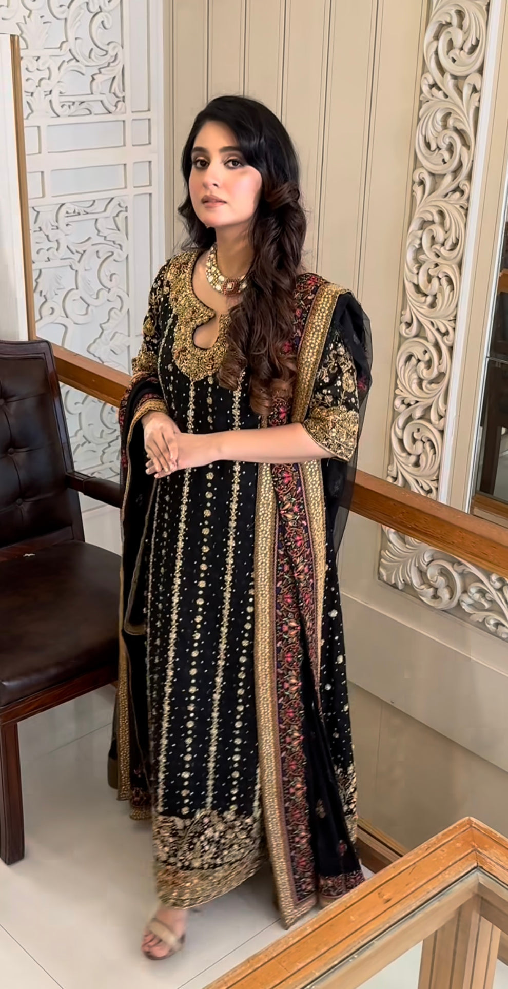 HS black chiffon