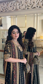 HS black chiffon