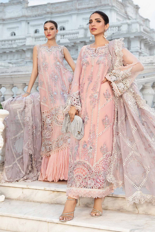 Maria b pink lilacs chiffon collection