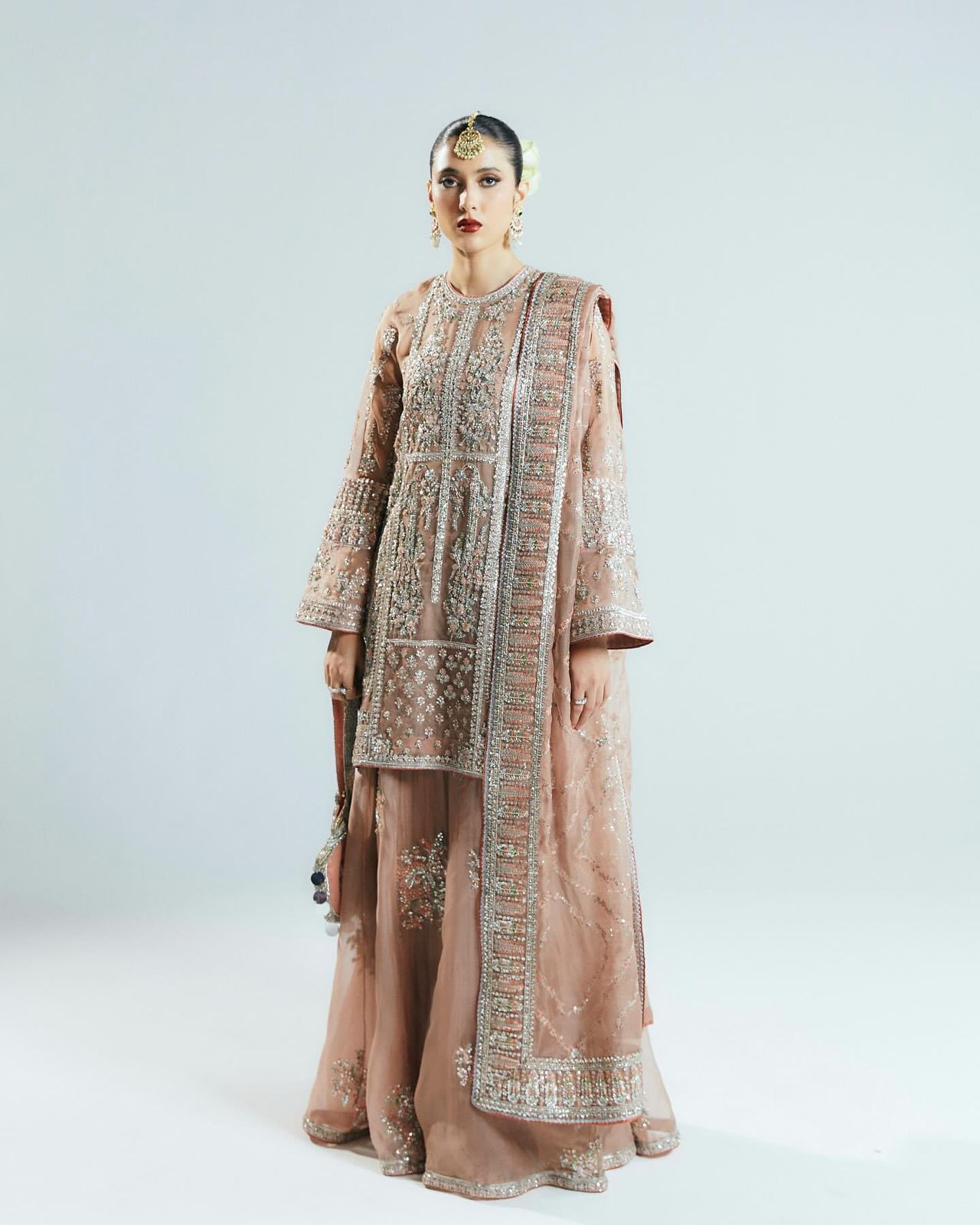 Hussain rehar peace pink wedding edition