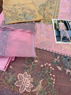 Pink Embroidered