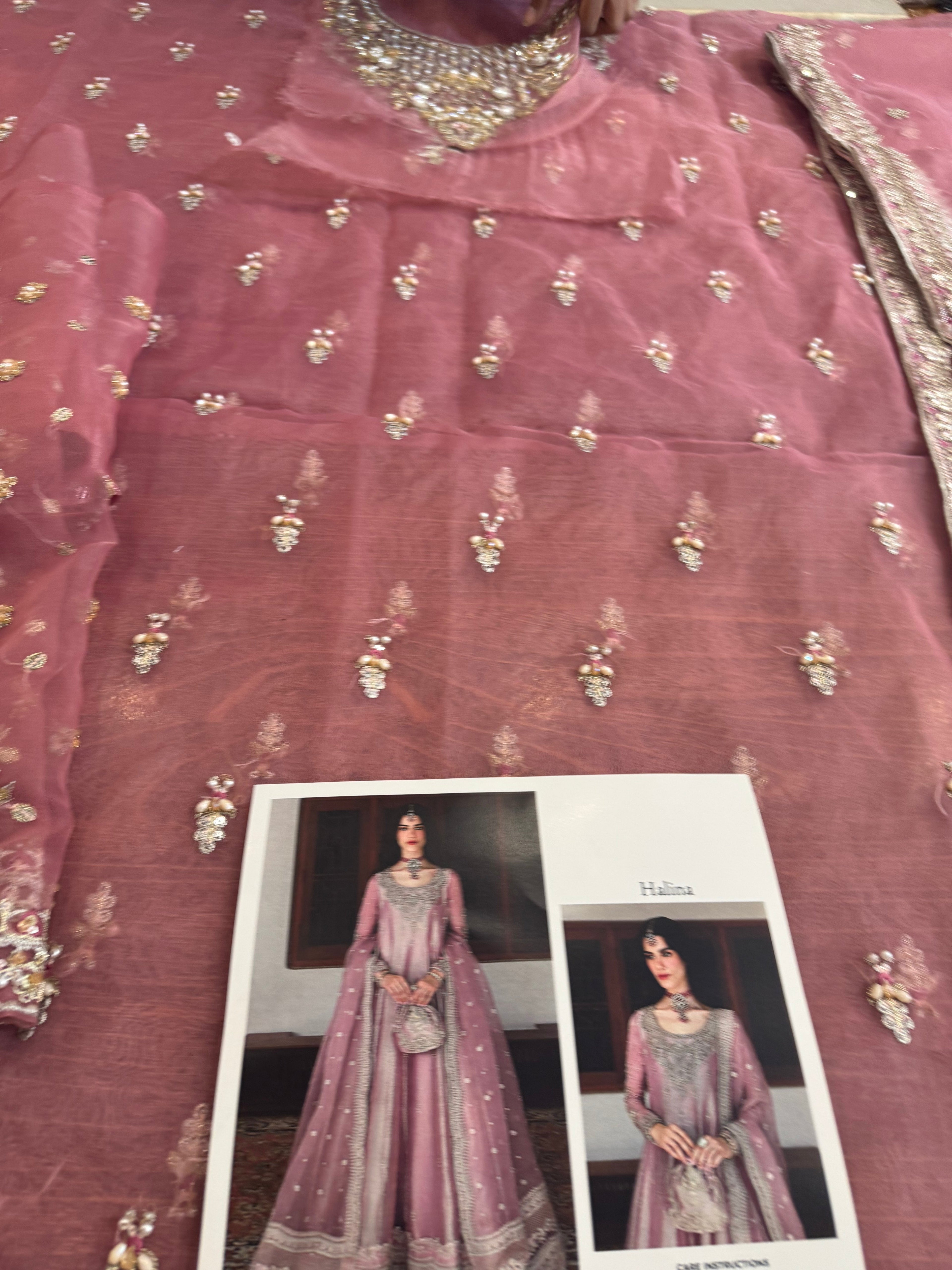 Faiza saqlain pink wedding edition