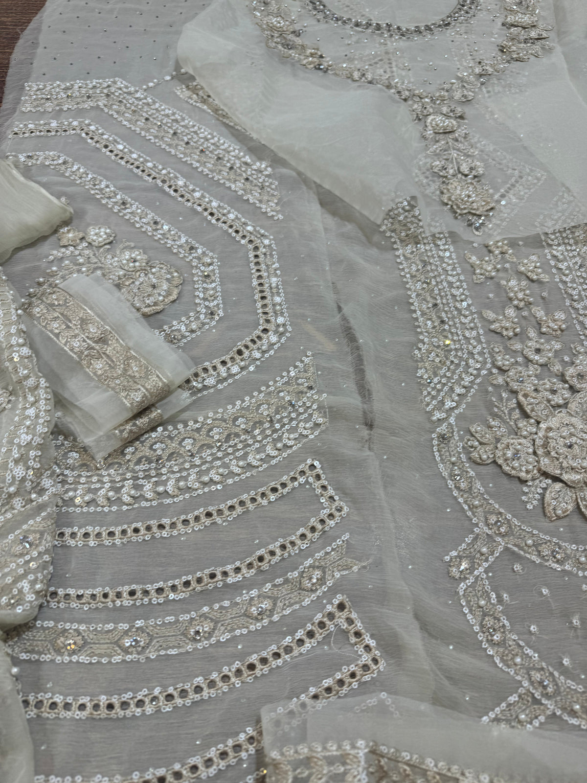 Off white chiffon collection