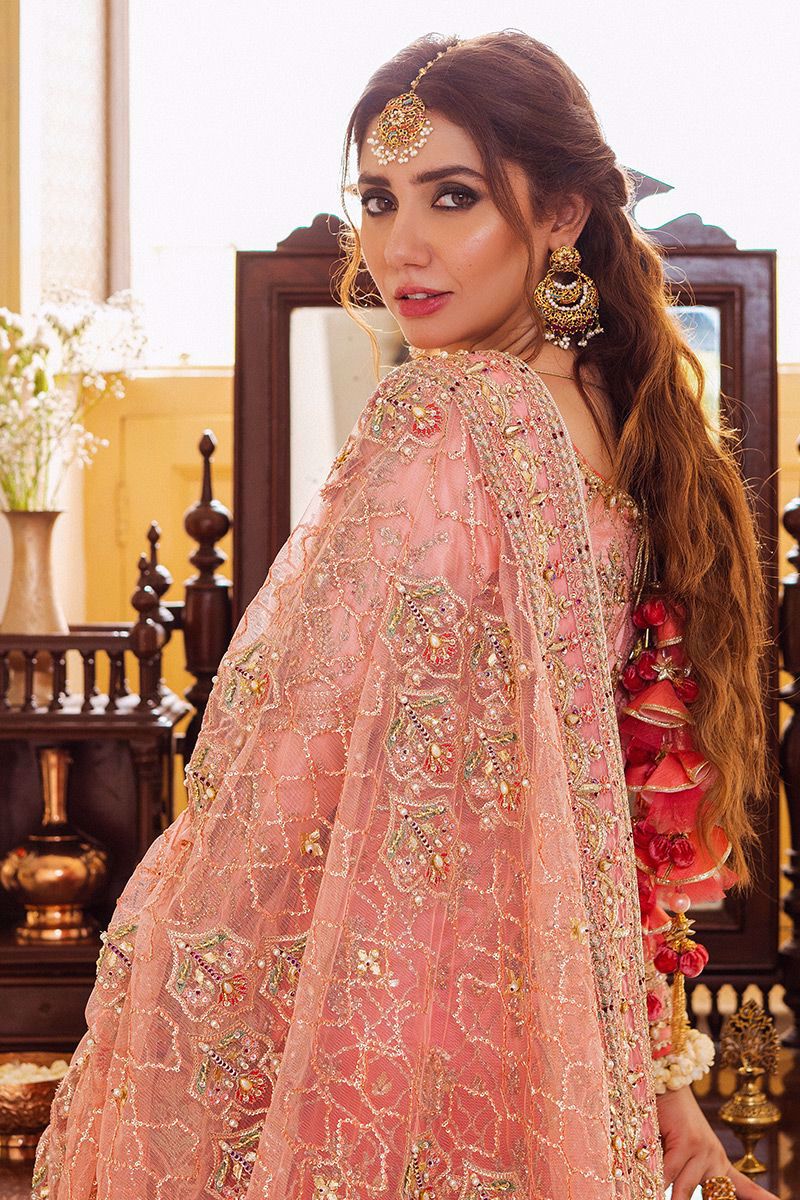 MNR MOJGAN Elegant Pakistani Embroidered Bridal Wedding Stitched Dresses Collection 00F