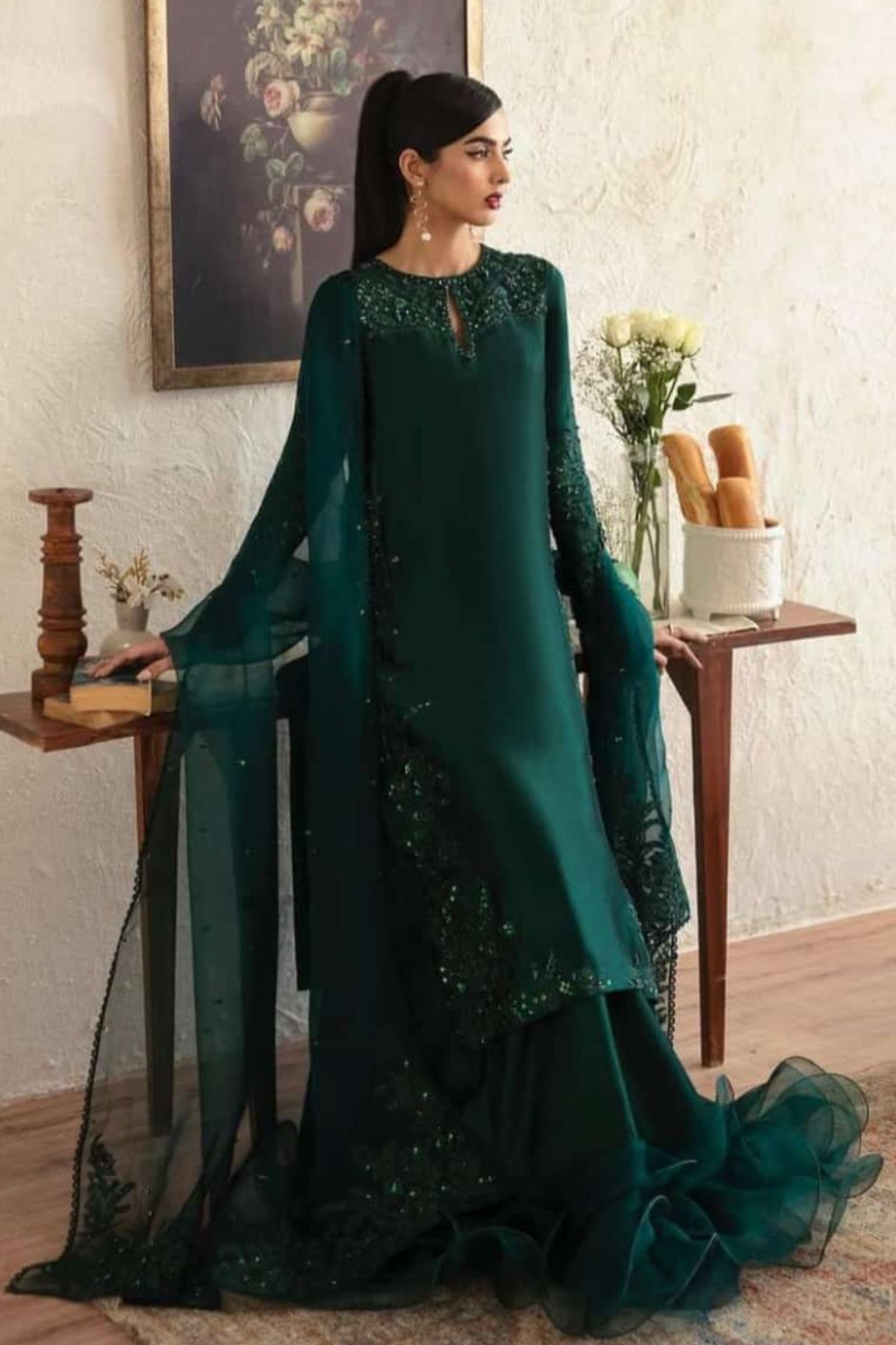 Green lehenga