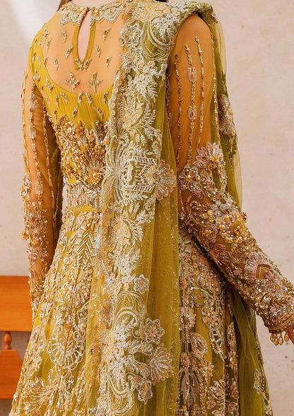 Mustard Yellow -2 Elegant Pakistani Embroidered Wedding Stitched Dresses Collection 00W