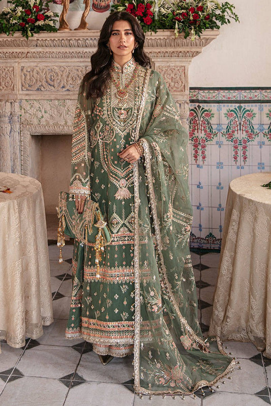 Pakistani Embroidered Organza Dress-00P