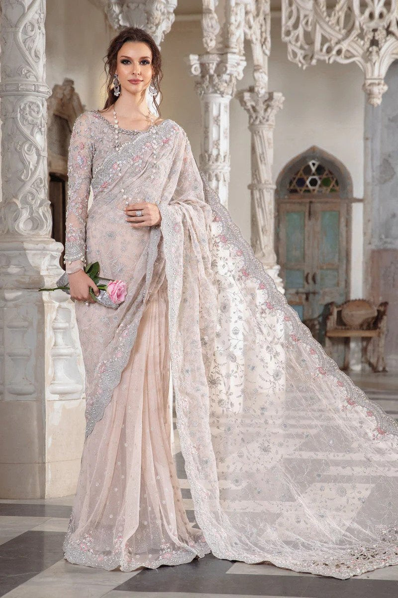 PALE PINK NET SAREE-00S